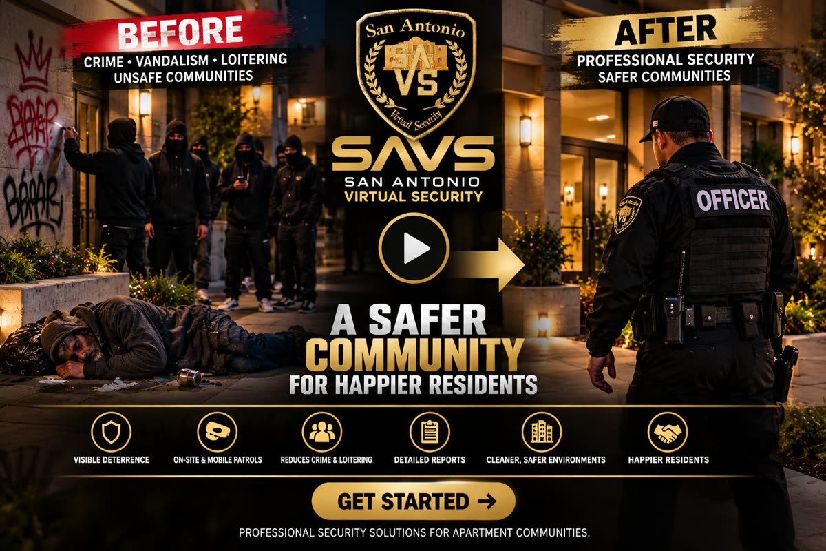 SAVS apartment security before and after creative