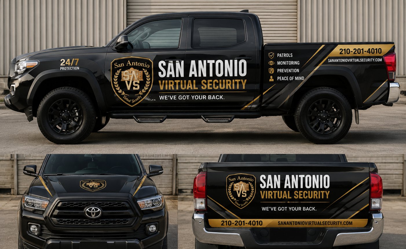 SAVS marked patrol truck — wrap views